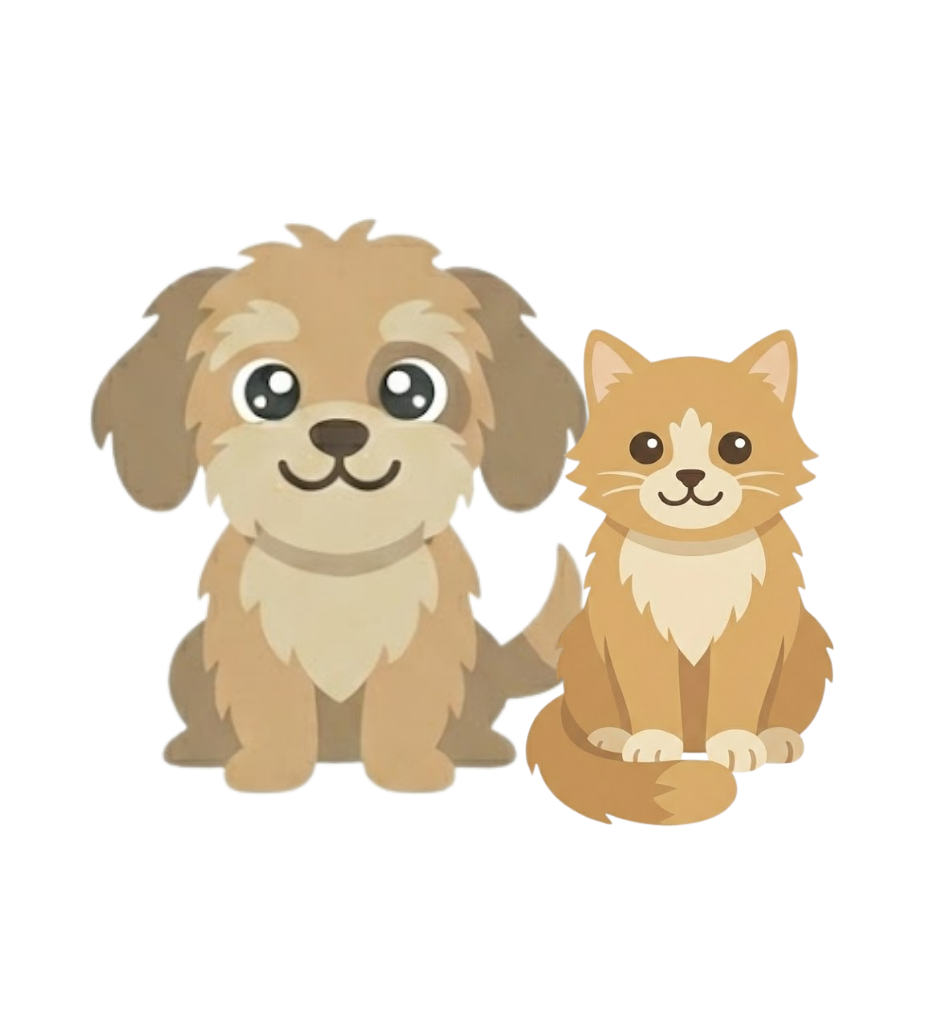Dog and cat illustration